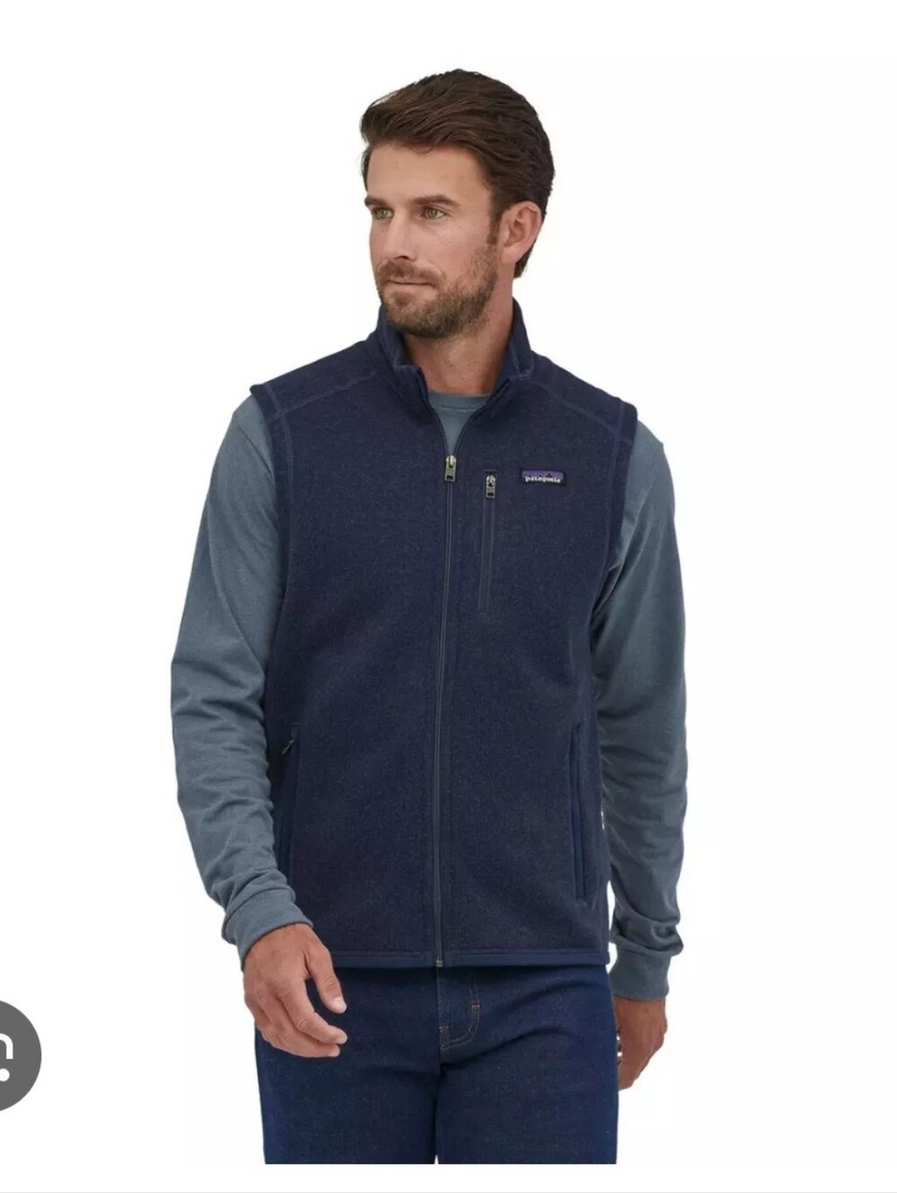 Patagonia Men's NavyBetter Sweater Fleece Vest - Full Zip Size L